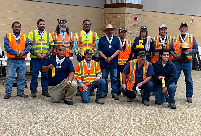 Participants of Safety Rodeo posing with their awards