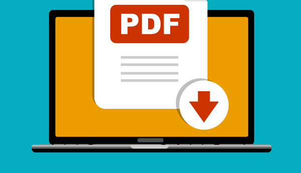 Image of a laptop with a pdf download