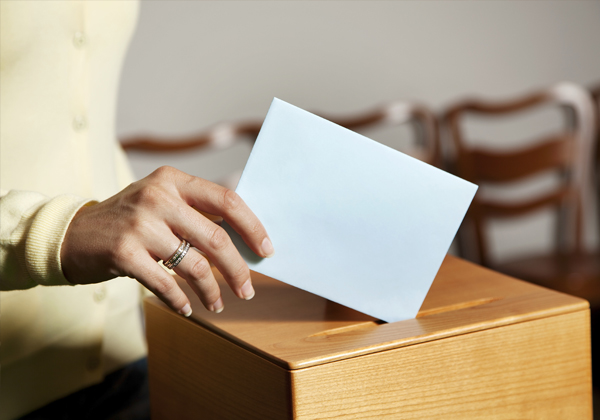 Person casting their ballot