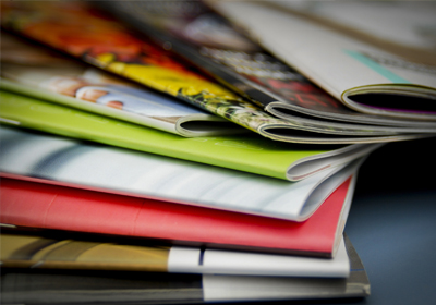 Stack of magazines
