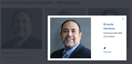 Screenshot of "people profile"