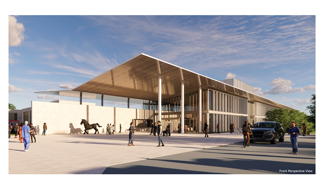 Rendering of a mental health hospital planned in Amarillo, Texas, which is breaking ground in June.